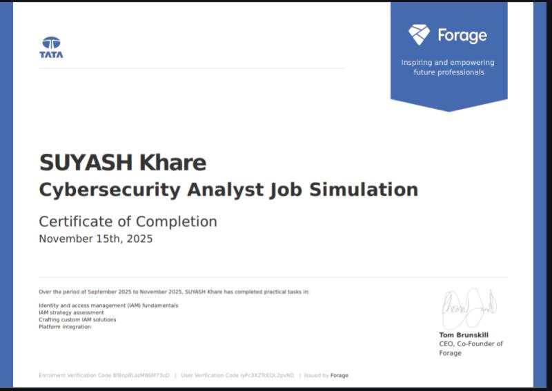 Tata - Cybersecurity Analyst Job Simulation